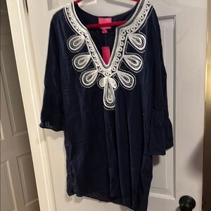 Lilly Pulitzer Blue and White Swim Coverup